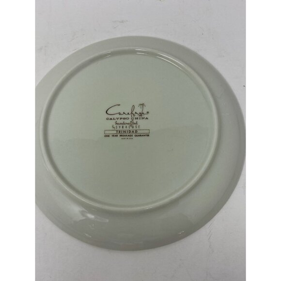 Vintage Syracuse China Carefree Calypso Trinidad Set Of 2 Dessert Salad Plates - Picture 4 of 7